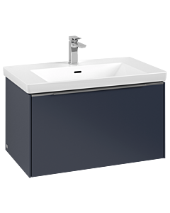 Villeroy und Boch Subway 3.0 Waschtisch-Unterschrank C57300VQ 77,2x42,9x47,8cm, ohne LED/Griff Aluminium glänzend, marine blue