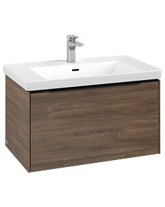 Villeroy und Boch Subway 3.0 Waschtisch-Unterschrank C57301VH 77,2x42,9x47,8cm, ohne LED/Griff Volcano black, arizona oak