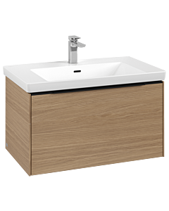 Villeroy und Boch Subway 3.0 Waschtisch-Unterschrank C57301VJ 77,2x42,9x47,8cm, ohne LED/Griff Volcano black, nordic oak