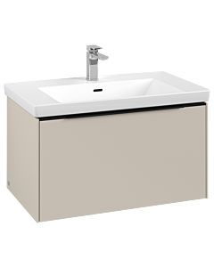 Villeroy und Boch Subway 3.0 Waschtisch-Unterschrank C57301VN 77,2x42,9x47,8cm, ohne LED/Griff Volcano black, cashmere grey