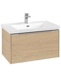 Villeroy und Boch Subway 3. 1930 vanity unit C573L0VJ 77.2x42.9x47.8cm, with LED / handle aluminum glossy, nordic oak