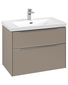 Villeroy und Boch Subway 3. 1930 vanity unit C57400VM 77.2x57.6x47.8cm, without LED / handle aluminum glossy, taupe