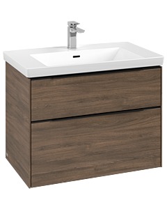Villeroy und Boch Subway 3.0 Waschtisch-Unterschrank C57401VH 77,2x57,6x47,8cm, ohne LED/Griff Volcano black, arizona oak