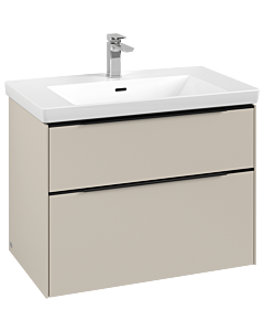Villeroy und Boch Subway 3. 1930 vanity unit C57401VN 77.2x57.6x47.8cm, without LED / handle Volcano black, cashmere gray