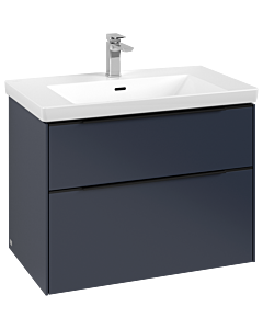 Villeroy und Boch Subway 3. 1930 vanity unit C57401VQ 77.2x57.6x47.8cm, without LED / handle Volcano black, marine blue