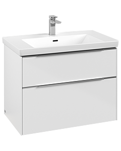 Villeroy und Boch Subway 3. 1930 vanity unit C574L0VE 77.2x57.6x47.8cm, with LED / handle aluminum glossy, brilliant white