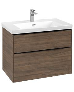 Villeroy und Boch Subway 3. 1930 C574L1VH 77,2x57,6x47,8cm, avec LED / poignée Volcano noir, chêne arizona