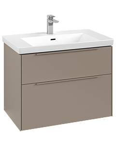 Villeroy und Boch Subway 3. 1930 vanity unit C574L2VM 77.2x57.6x47.8cm, with LED / handle monochrome, taupe