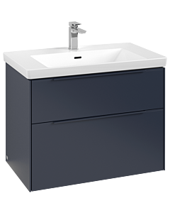 Villeroy und Boch Subway 3. 1930 vanity unit C574L2VQ 77.2x57.6x47.8cm, with LED / handle monochrome, marine blue