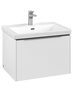 Villeroy und Boch Subway 3.0 Waschtisch-Unterschrank C57500VF 62,2x42,9x47,8cm, ohne LED/Griff Aluminium glänzend, pure white