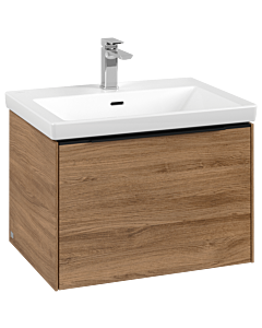 Villeroy und Boch Subway 3.0 Waschtisch-Unterschrank C57501RH 62,2x42,9x47,8cm, ohne LED/Griff Volcano black, kansas oak