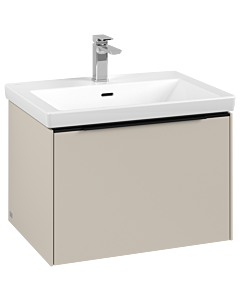 Villeroy und Boch Subway 3. 1930 vanity unit C57501VN 62.2x42.9x47.8cm, without LED / handle Volcano black, cashmere gray