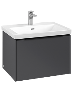 Villeroy und Boch Subway 3. 1930 vanity unit C57501VR 62.2x42.9x47.8cm, without LED / handle Volcano black, graphite