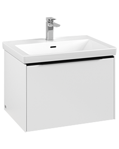 Villeroy und Boch Subway 3.0 Waschtisch-Unterschrank C575L1VF 62,2x42,9x47,8cm, mit LED/Griff Volcano black, pure white