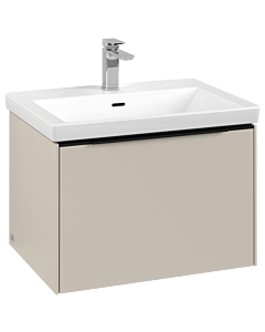 Villeroy und Boch Subway 3. 1930 vanity unit C575L1VN 62.2x42.9x47.8cm, with LED / handle Volcano black, cashmere gray