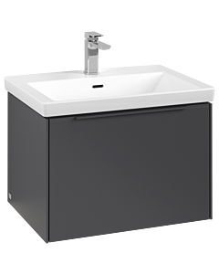Villeroy und Boch Subway 3. 1930 vanity unit C575L2VR 62.2x42.9x47.8cm, with LED / handle monochrome, graphite
