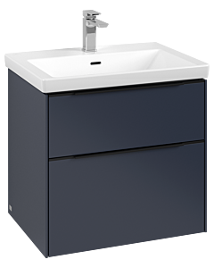 Villeroy und Boch Subway 3.0 Waschtisch-Unterschrank C57601VQ 62,2x57,6x47,8cm, ohne LED/Griff Volcano black, marine blue