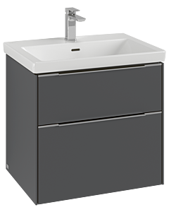 Villeroy und Boch Subway 3. 1930 vanity unit C57602VR 62.2x57.6x47.8cm, without LED / handle monochrome, graphite