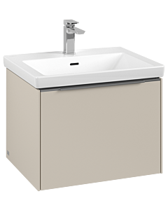 Villeroy und Boch Subway 3. 1930 vanity unit C57700VN 57.2x42.9x47.8cm, without LED / handle aluminum glossy, cashmere gray
