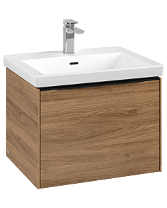 Villeroy und Boch Subway 3.0 Waschtisch-Unterschrank C57701RH 57,2x42,9x47,8cm, ohne LED/Griff Volcano black, kansas oak