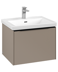 Villeroy und Boch Subway 3.0 Waschtisch-Unterschrank C57701VM 57,2x42,9x47,8cm, ohne LED/Griff Volcano black, taupe