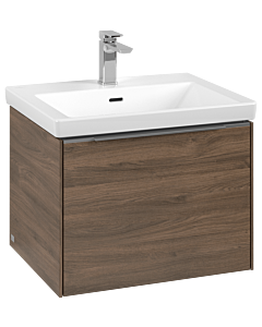 Villeroy und Boch Subway 3.0 Waschtisch-Unterschrank C577L0VH 57,2x42,9x47,8cm, mit LED/Griff Aluminium glänzend, arizona oak