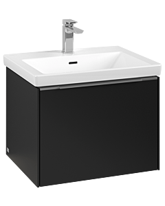 Villeroy und Boch Subway 3.0 Waschtisch-Unterschrank C577L0VL 57,2x42,9x47,8cm, mit LED/Griff Aluminium glänzend, volcano black