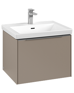 Villeroy und Boch Subway 3. 1930 vanity unit C577L0VM 57.2x42.9x47.8cm, with LED / handle aluminum glossy, taupe