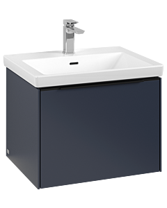 Villeroy und Boch Subway 3.0 Waschtisch-Unterschrank C577L1VQ 57,2x42,9x47,8cm, mit LED/Griff Volcano black, marine blue