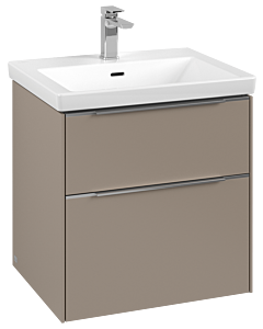 Villeroy und Boch Subway 3. 1930 vanity unit C57800VM 57.2x57.6x47.8cm, without LED / handle aluminum glossy, taupe