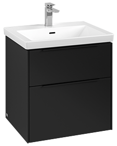 Villeroy und Boch Subway 3.0 Waschtisch-Unterschrank C57801VL 57,2x57,6x47,8cm, ohne LED/Griff Volcano black, volcano black