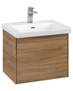 Villeroy und Boch Subway 3.0 Waschtisch-Unterschrank C57900RH 52,3x42,9x44,75cm, ohne LED/Griff Aluminium glänzend, kansas oak