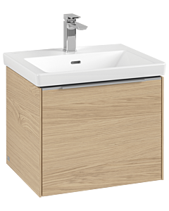 Villeroy und Boch Subway 3.0 Waschtisch-Unterschrank C57900VJ 52,3x42,9x44,75cm, ohne LED/Griff Aluminium glänzend, nordic oak