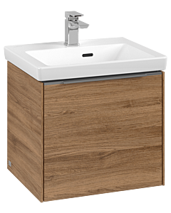 Villeroy und Boch Subway 3.0 Waschtisch-Unterschrank C58000RH 47,3x42,9x40,75cm, ohne LED/Griff Aluminium glänzend, kansas oak