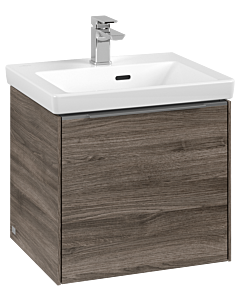 Villeroy und Boch Subway 3.0 Waschtisch-Unterschrank C580L0RK 47,3x42,9x40,75cm, mit LED/Griff Aluminium glänzend, stone oak