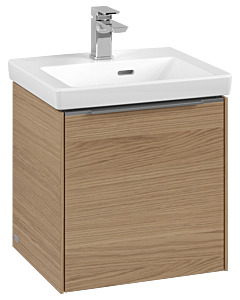 Villeroy und Boch Subway 3.0 Waschtisch-Unterschrank C58100VJ 42,3x42,9x37,75cm, Schanier links/Griff Aluminium glänzend, nordic oak