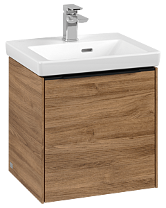 Villeroy und Boch Subway 3.0 Waschtisch-Unterschrank C58101RH 42,3x42,9x37,75cm, Schanier links/Griff Volcano black, kansas oak