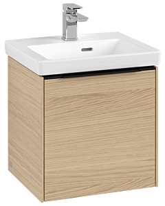 Villeroy und Boch Subway 3.0 Waschtisch-Unterschrank C58101VJ 42,3x42,9x37,75cm, Schanier links/Griff Volcano black, nordic oak