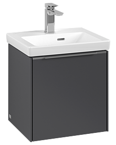 Villeroy und Boch Subway 3.0 Waschtisch-Unterschrank C58200VR 42,3x42,9x37,75cm, Schanier rechts/Griff Aluminium glänzend, graphite
