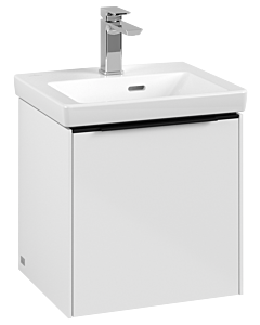 Villeroy und Boch Subway 3.0 Waschtisch-Unterschrank C58201VE 42,3x42,9x37,75cm, Schanier rechts/Griff Volcano black, brilliant white