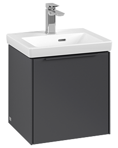 Villeroy und Boch Subway 3.0 Waschtisch-Unterschrank C58202VR 42,3x42,9x37,75cm, Schanier rechts/Griff monochrom, graphite