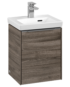 Villeroy und Boch Subway 3. 1930 vanity unit C58300RK 35.1x42.9x30.9cm, hinge left / handle aluminum glossy, stone oak