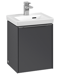 Villeroy und Boch Subway 3. 1930 vanity unit C58300VR 35.1x42.9x30.9cm, hinge left / handle aluminum glossy, graphite