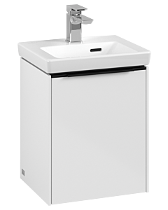 Villeroy und Boch Subway 3.0 Waschtisch-Unterschrank C58301VE 35,1x42,9x30,9cm, Schanier links/Griff Volcano black, brilliant white