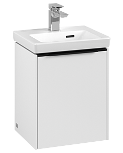 Villeroy und Boch Subway 3.0 Waschtisch-Unterschrank C58301VF 35,1x42,9x30,9cm, Schanier links/Griff Volcano black, pure white