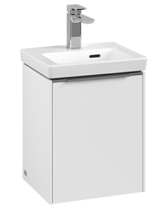 Villeroy und Boch Subway 3.0 Waschtisch-Unterschrank C58400VF 35,1x42,9x30,9cm, Schanier rechts/Griff Aluminium glänzend, pure white