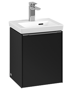 Villeroy und Boch Subway 3.0 Waschtisch-Unterschrank C58400VL 35,1x42,9x30,9cm, Schanier rechts/Griff Aluminium glänzend, volcano black