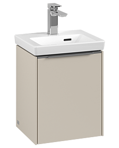 Villeroy und Boch Subway 3. 1930 vanity unit C58400VN 35.1x42.9x30.9cm, hinge right / handle aluminum glossy, cashmere gray