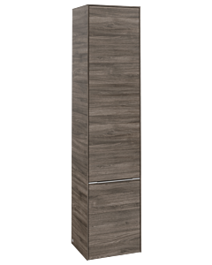 Villeroy und Boch Subway 3.0 Hochschrank C58700RK 40x171x36,2cm, Schanier rechts/Griff Aluminium glänzend, stone oak