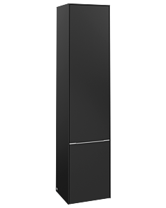 Villeroy und Boch Subway 3. 1930 C58700VL 40x171x36.2cm, charnière droite / poignée aluminium brillant, noir volcan